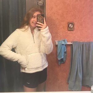White Fuzzy Pullover